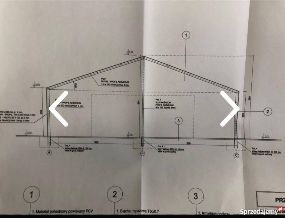 Hala namiotowa 1000m2 Łowicz