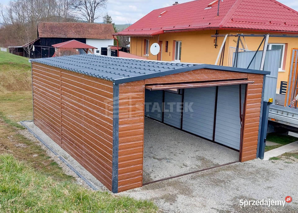 Garaz Blaszany 4X6 Dwuspad Blachodachowka Brama Zamość
