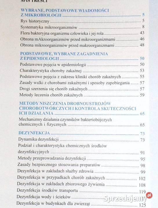 Podstawy mikrobiologiczne i epidemiologiczne w sprzedam