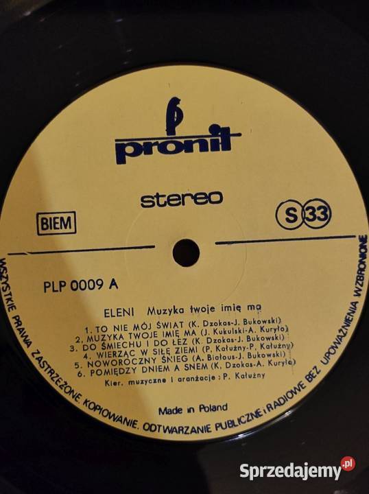 1980 Eleni Muzyka Twoje imię ma Płyta Płyty i kasety sprzedam