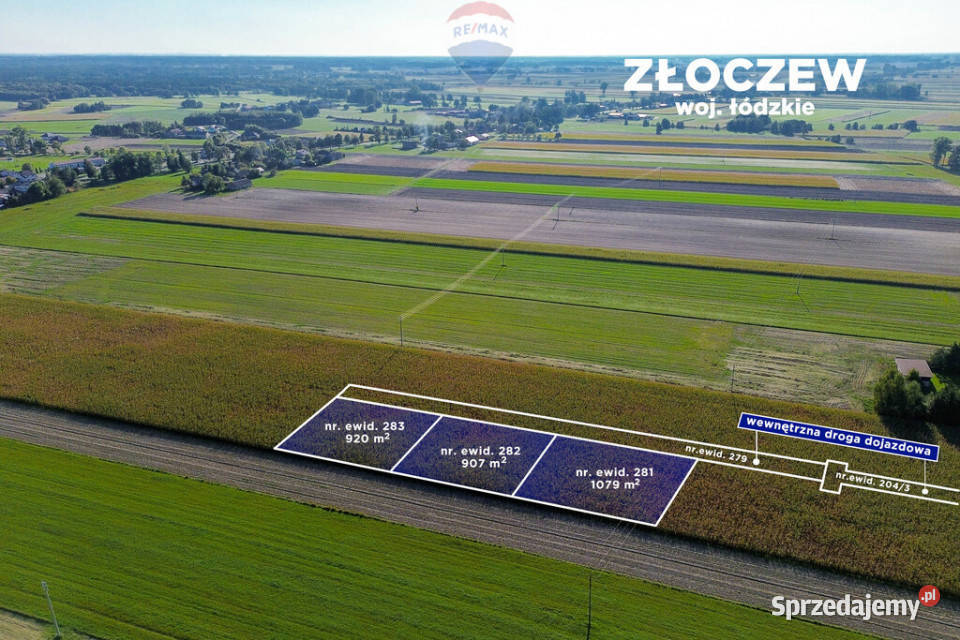 Kompleks trzech działek budowlanych Złoczew