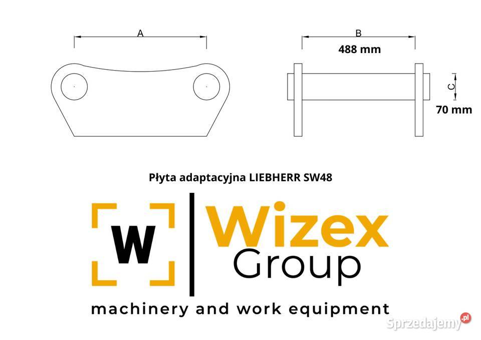 Płyta adaptacyjna LIEBHERR SW48 Części maszyn i innych pojazdów Łętowe