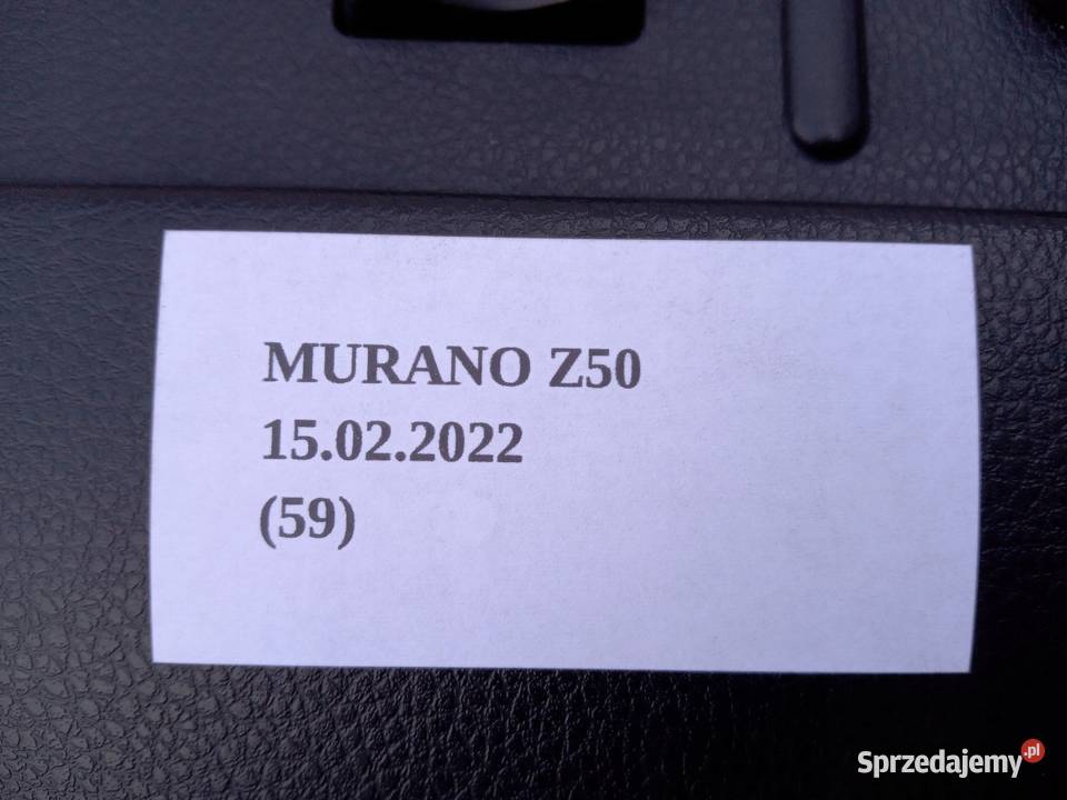 OSŁONA FOTELA PANEL STEROWANIA NISSAN MURANO Z50 wielkopolskie Nowy Tomyśl