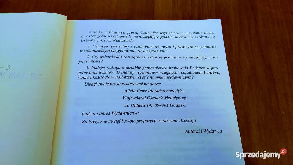 Przed egzaminem testowym i ustnym z matematyki Gdańsk