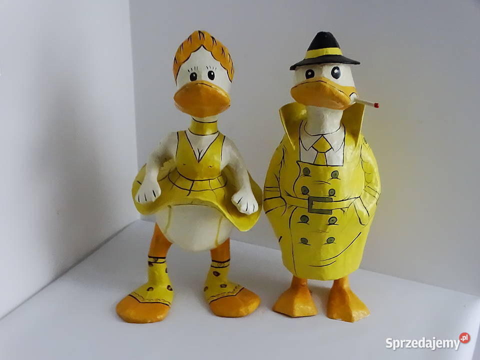 Figurki kaczek styl retrodetektywistyczny zestaw Figurki i rzeźby Biłgoraj
