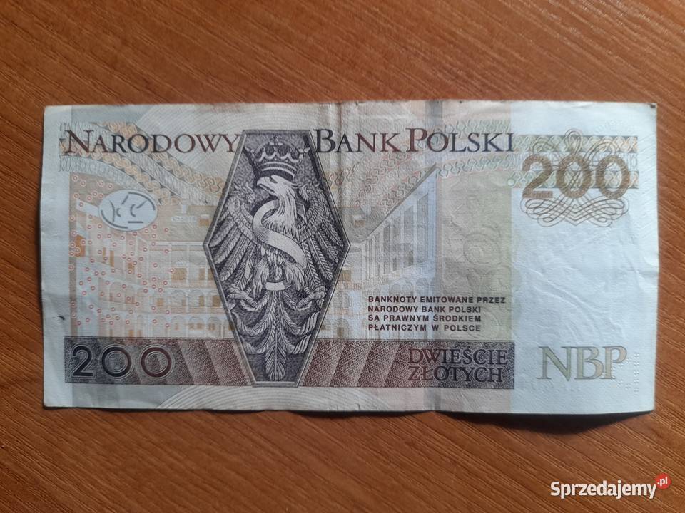 Banknot 200zl 2015 Oleśnica sprzedam