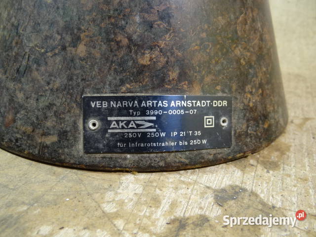 lampa Industrial loft fabryczna org DDR Żary