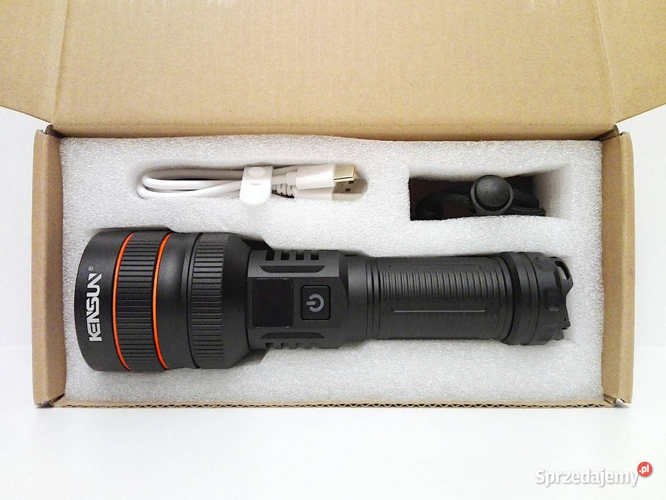 Latarka taktyczna Kensun KS008 Orange z LCD Łódź