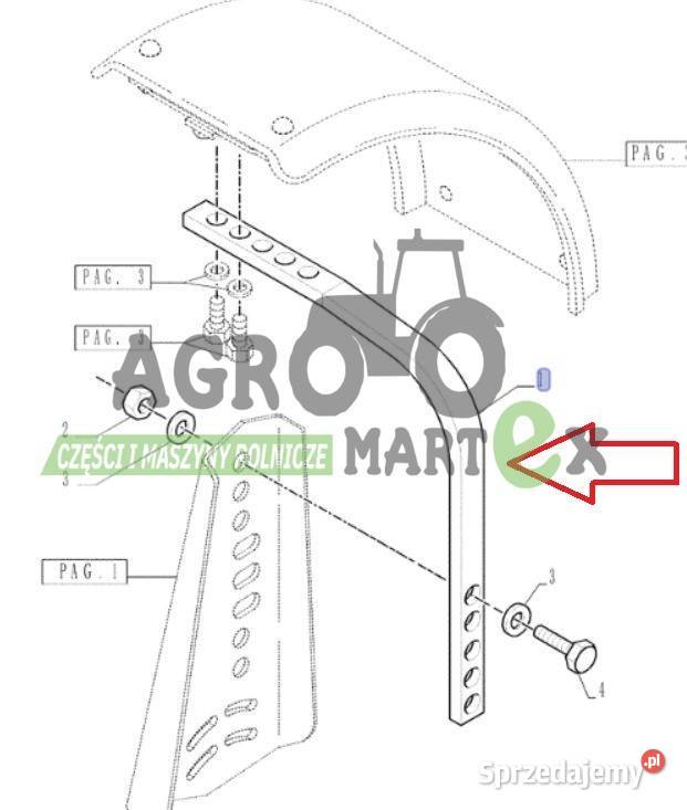 82027913 WSPORNIK BŁOTNIKA PRZÓD CNH Rolnictwo sprzedam