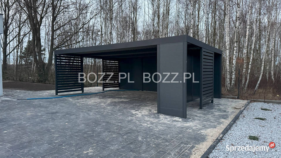 Wiata garażowa na 2 samochody z miejscem na śląskie