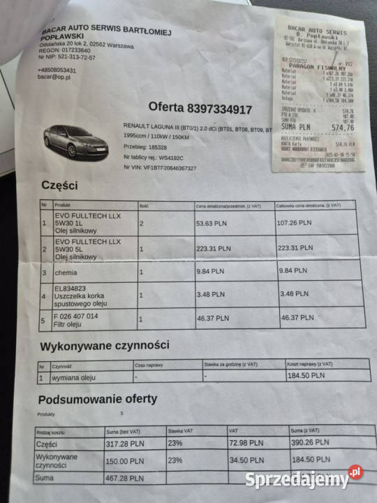 Renault Laguna 20 dCi 150 GWARANCJA bose nawi elektrochrom. lusterko wst. Warszawa