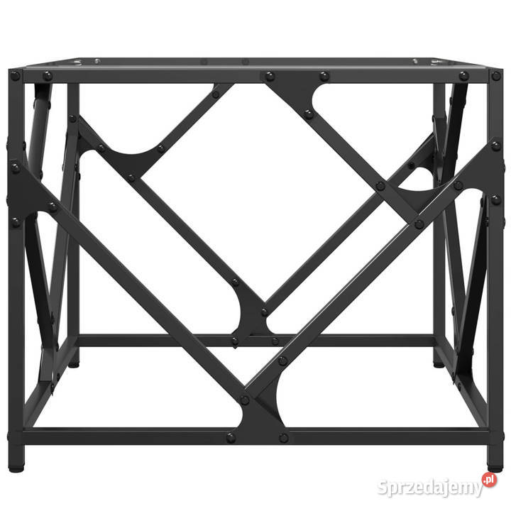 Stolik kawowy ze szklanym blatem 50x50x41 stal Warszawa