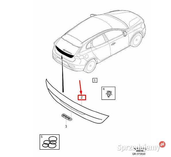 VOLVO V40 V40CC listwa tylnej klapy mikrostyk Bielany Wrocławskie