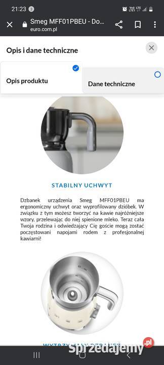 Spieniacz do mleka Smeg Szczekociny