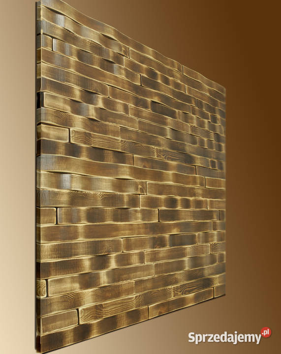 Listwy drewniane panele na ścianę Naturalne