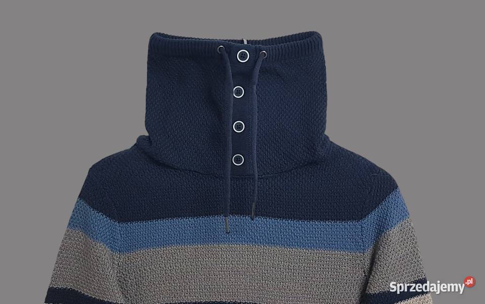 Damski bawełniany swetergolf w paski z długim Chrzanów