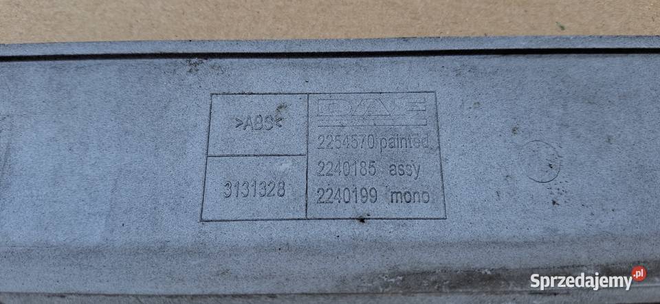 DAF XF XG LISTWA GRILLA ATRAPY MASKI ORYGINAŁ Atrapy Bieleń