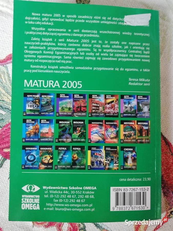 Fizyka cz1 i 2 Matura 2005 A Melson W Śpionek Kraków