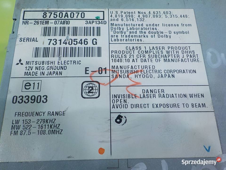 MITSUBISHI OUTLANDER II 20 D 07r 0610 radio mazowieckie Suków