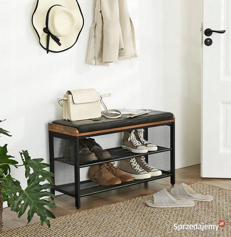 Szafka na buty 80x30 siedzisko czarna LOFT do Pozostałe Choroszcz