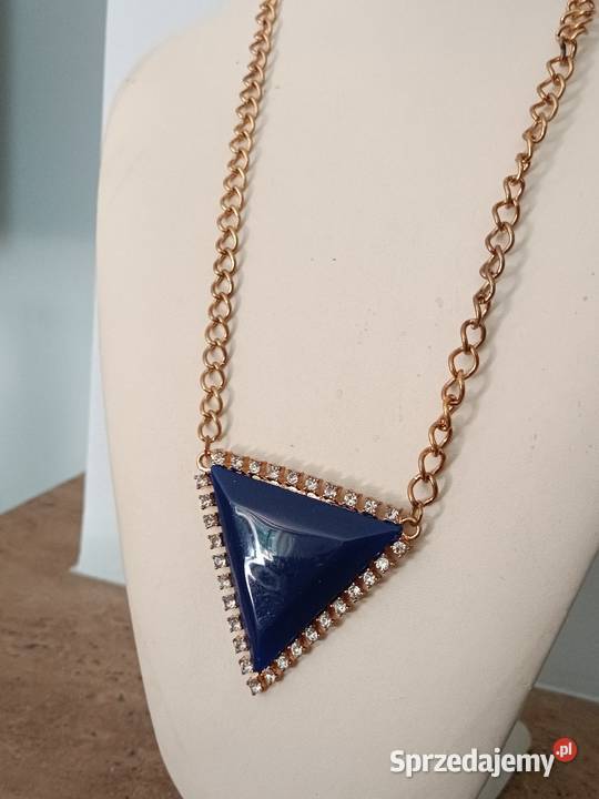 Granatowy naszyjnik wisior korale Białystok