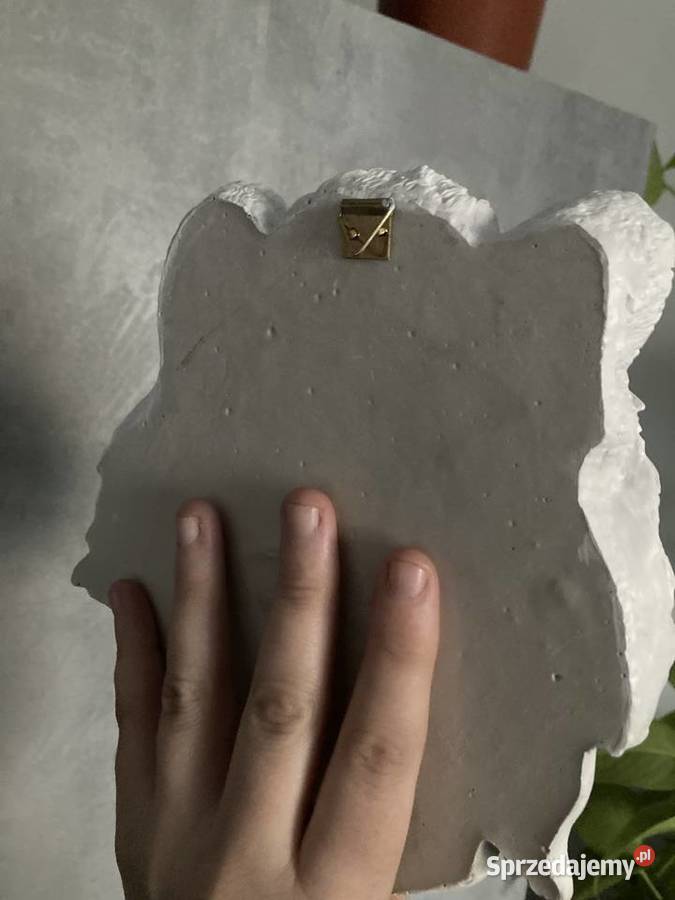 Figurka dekoracja głowa lwa z gipsu na ścianę