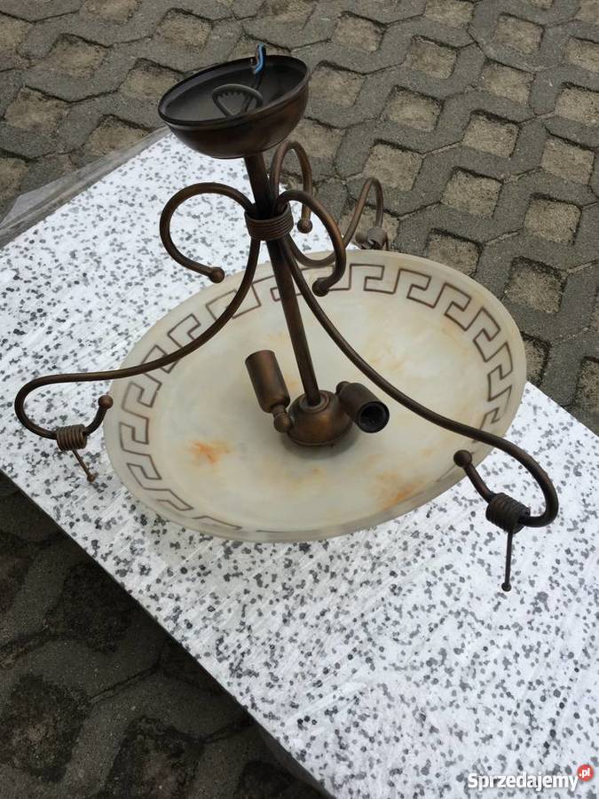 Żyrandol Candelux ogłoszenia o kinkiet i lampkę beżowy łódzkie