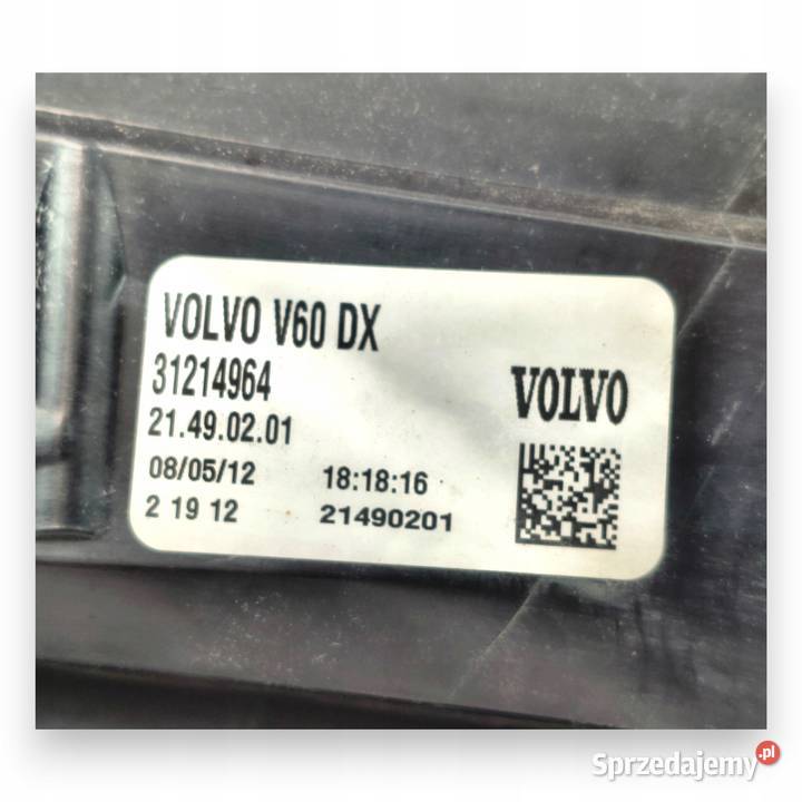 LAMPA PRAWA Volvo V60 20102018 tylna tylnia Chełm