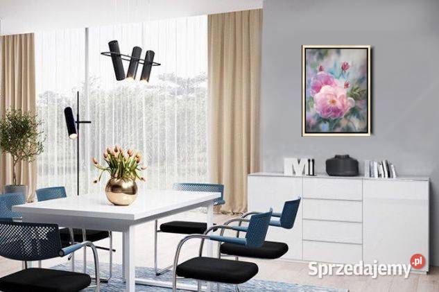 Różowe Róże ręcznie malowany olejny LOlbrycht Malarstwo małopolskie Nowy Sącz