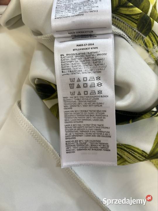 Sukienka guess letnia oliwkowa sznureczki Jaworzno
