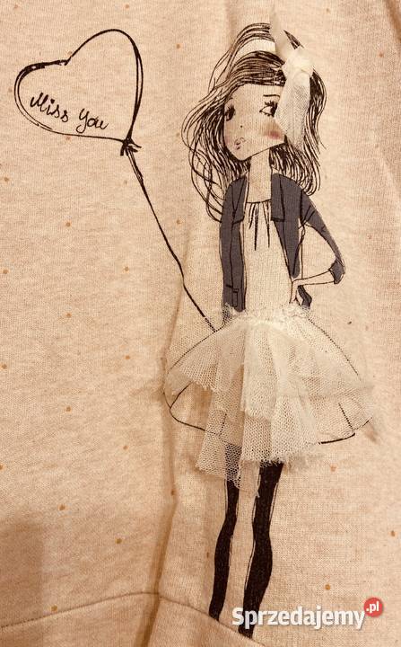 Beżowa dziewczęca bluza rozmiar 128 Żyrardów sprzedam