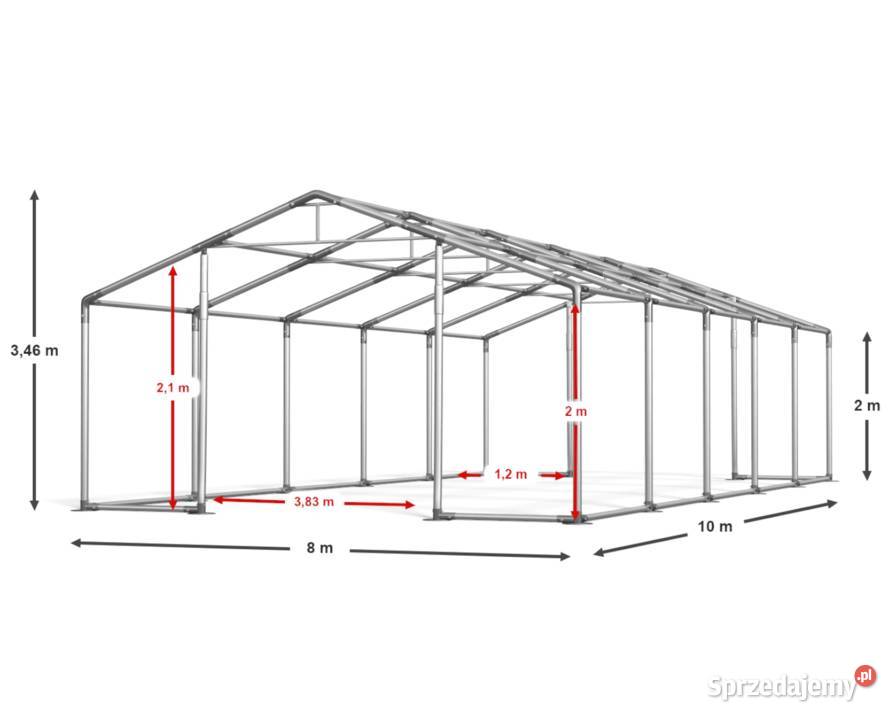 8x10x2m Namiot magazynowy handlowy całoroczny Opole