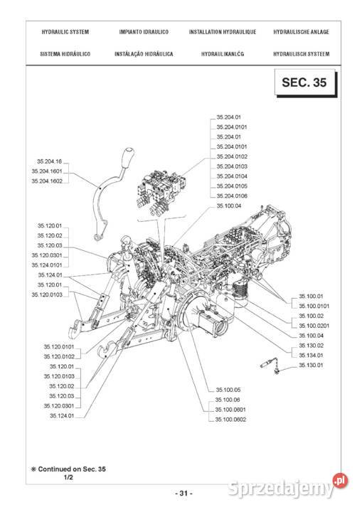 Holland T7275 T7270 katalog części Szamotuły sprzedam