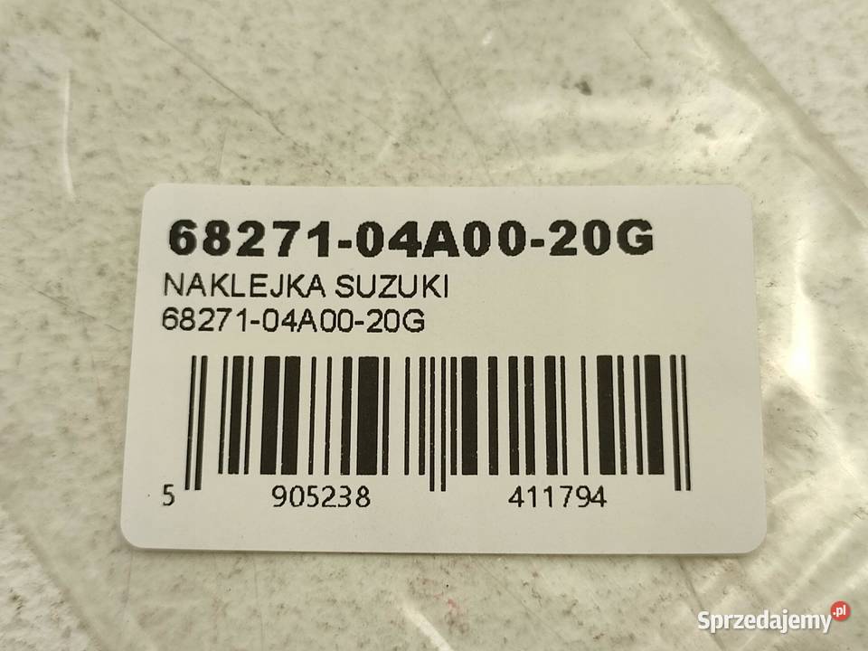 NAKLEJKA SUZUKI NA BAK SUZUKI TU250X 19971999
