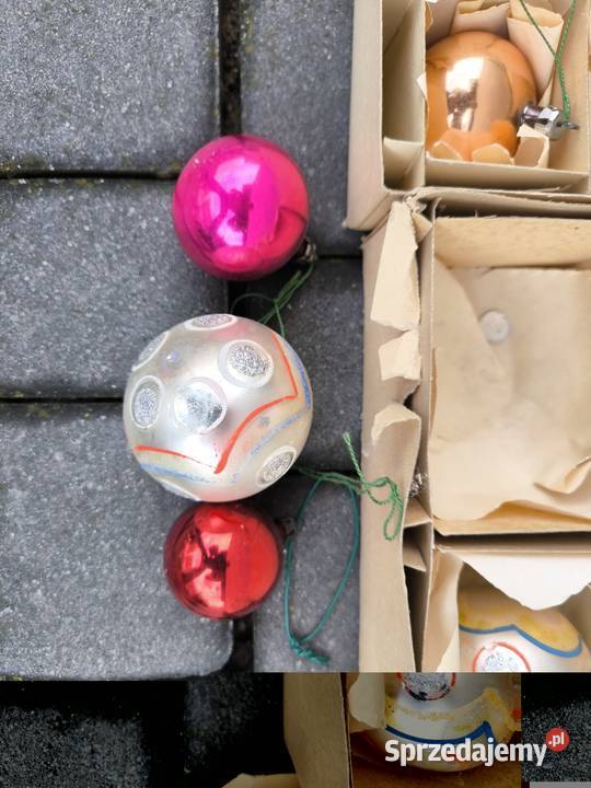 Bombki szklane choinkowe lata 70te okresu PRL