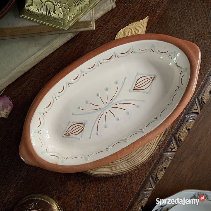 Półmisek gliniany ręcznie robiony Myszków