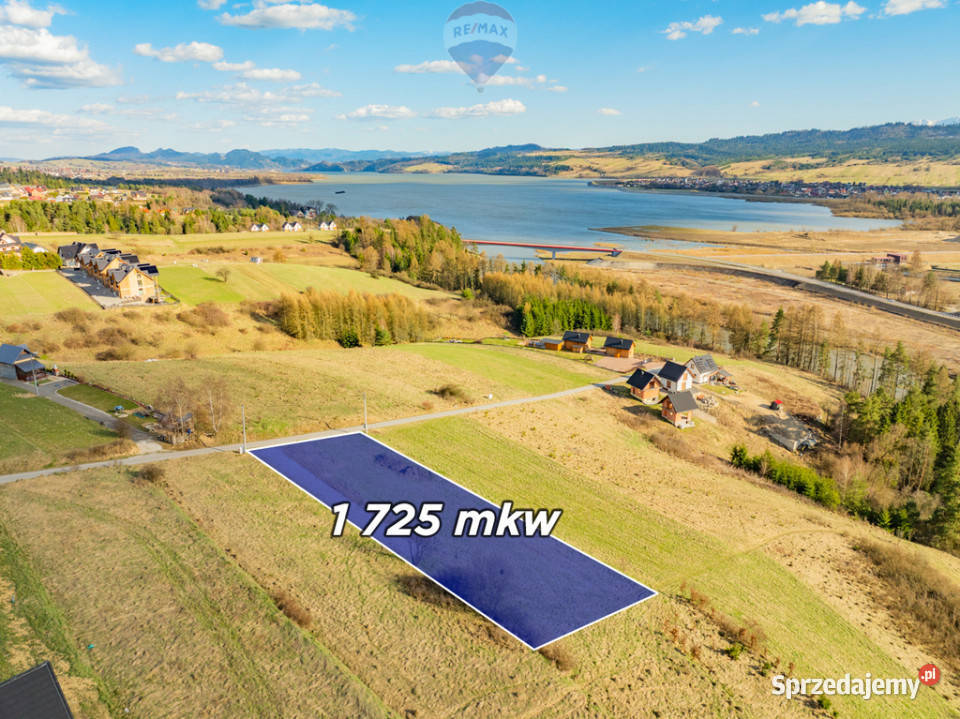 Widokowa działka budowlana Szlembark 1725 m asfalt Sprzedaż sprzedam