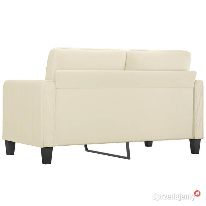 2osobowa sofa kremowy 140 sztuczna skóra