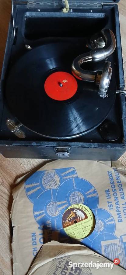 Stary Polski gramofon walizkowy na korbkę Audio małopolskie sprzedam