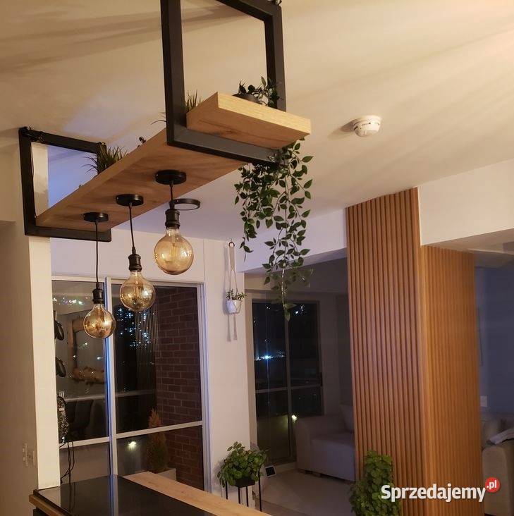Lampa loft deska dębowa retro belka wisząca sprzedam