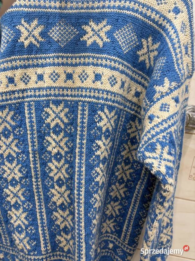 Wełniany Sweter własnoręcznie wykonany