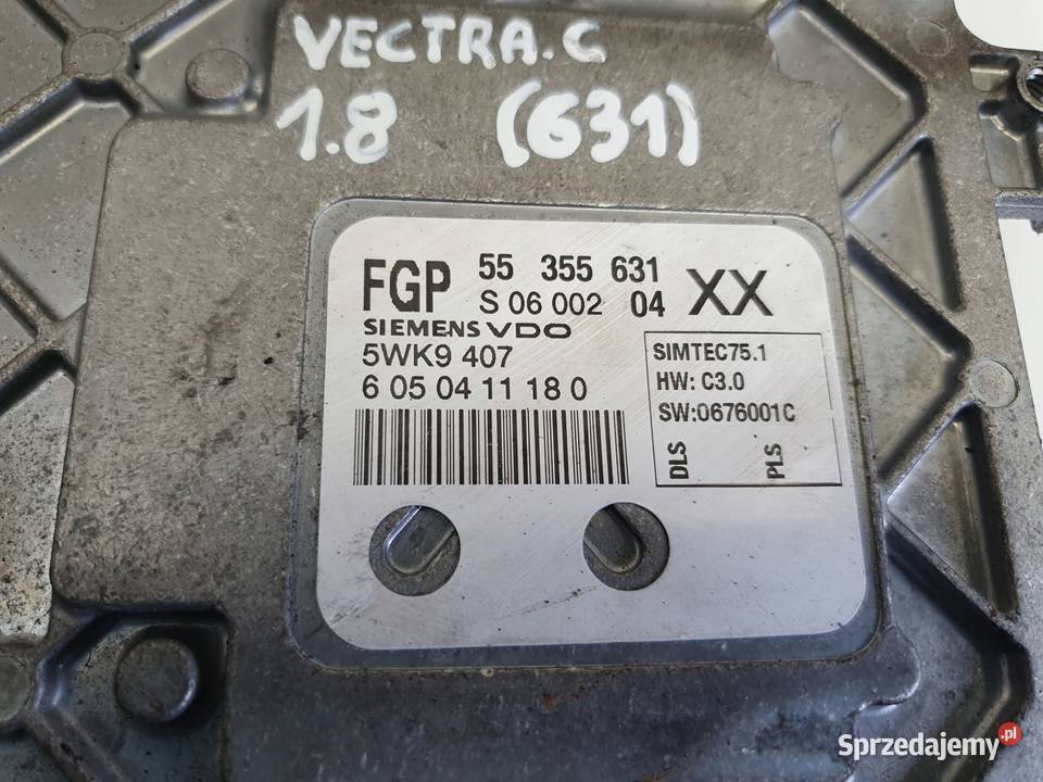 Opel Vectra C 18 16V STEROWNIK SILNIKA 55355631 lubelskie Rudka