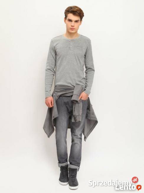 Szary tshirt męski z długim rękawem Troll małopolskie Olkusz