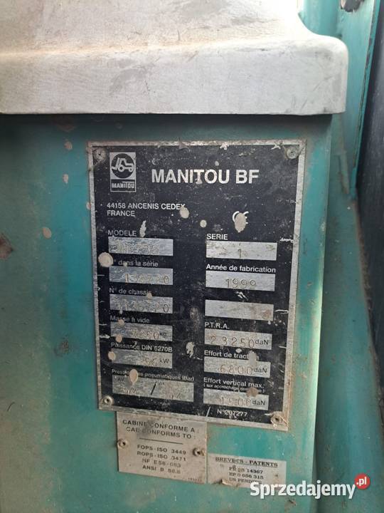 Ładowarka Teleskopowa Manitou 732 99 r Rok produkcji 1999 Łobżenica