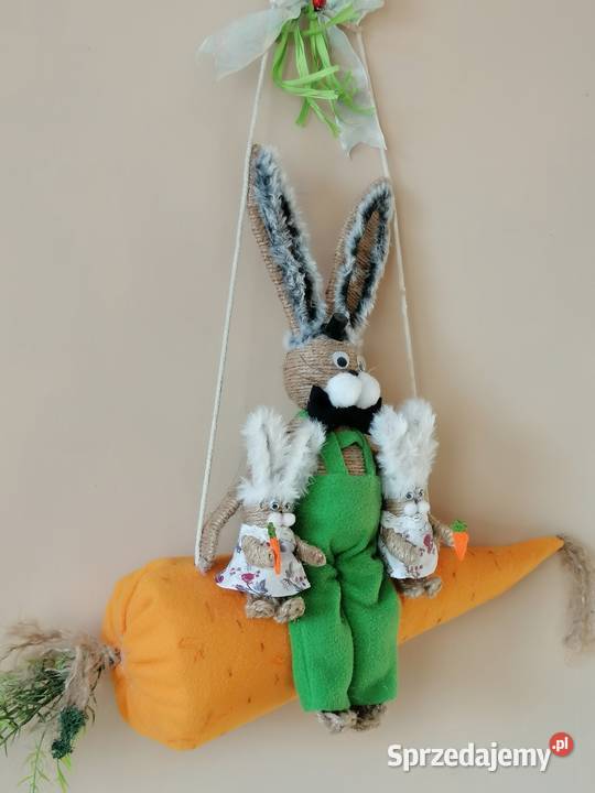 Zabawna dekoracja wielkanocna z zajączkami na Wielkanoc śląskie Katowice sprzedam