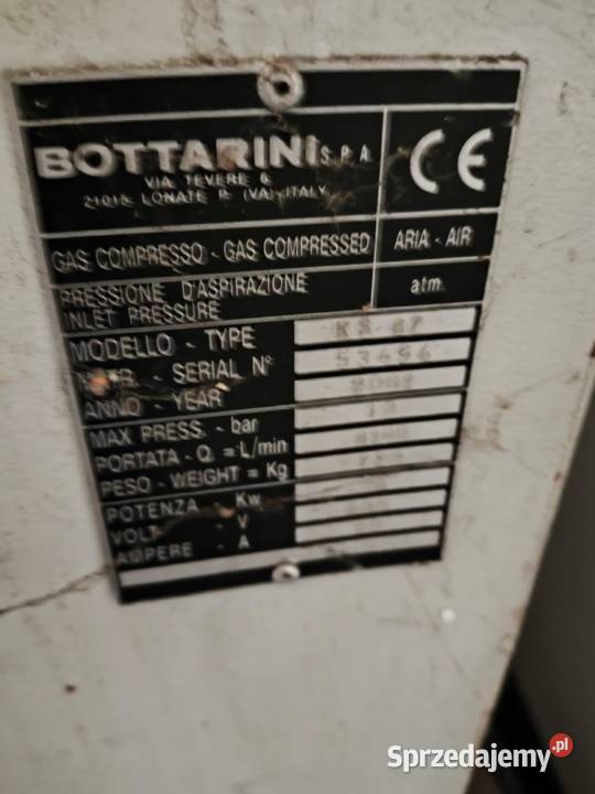 Kompresor BOTTARINI 45 kW Wejherowo