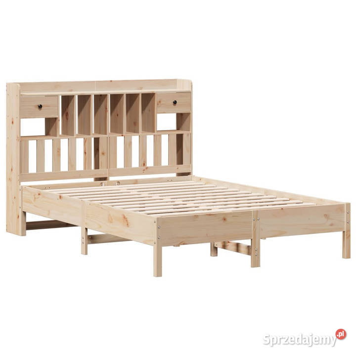 Łóżko z regałem bez materaca sosnowe 140x190 mazowieckie