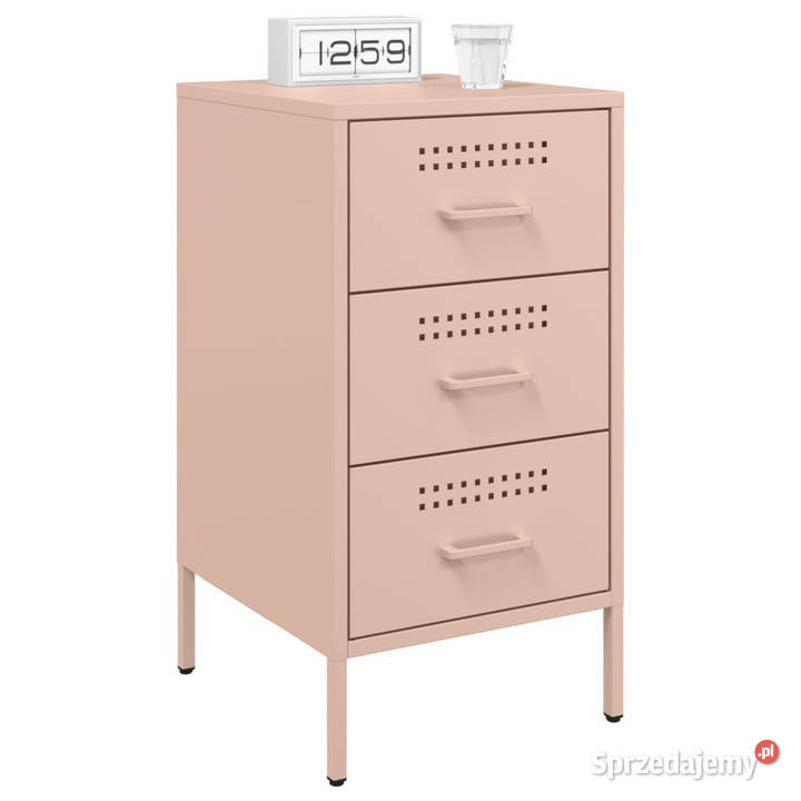 Szafka nocna różowa 36x39x68 stal WM843080 mazowieckie Warszawa