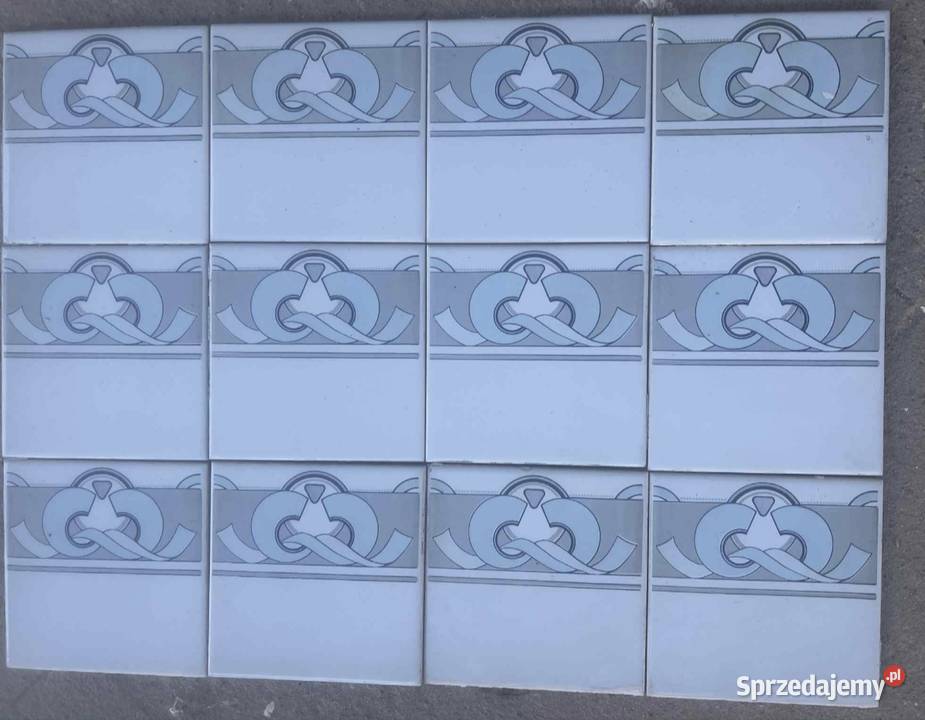 Stare płytki kafelki 15x15 PRL ze wzorkami z Paskudy