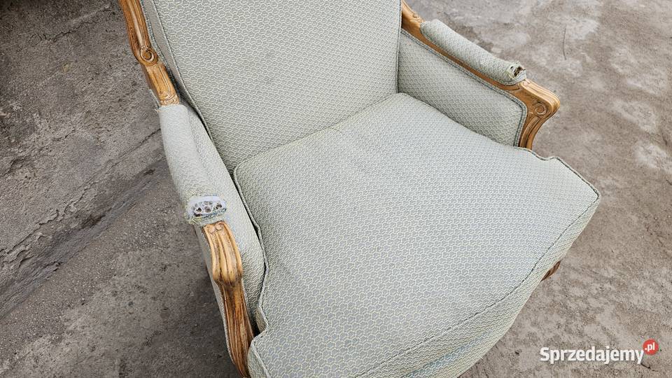 Fotele ludwikowskie 2 elegancki komplet drewno Meble dolnośląskie Wałbrzych